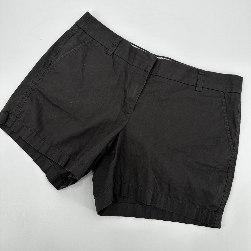 J Crew Womens Broken-In Chino Shorts Gray Size 10 Cotton Mid Rise Capsule Preppy